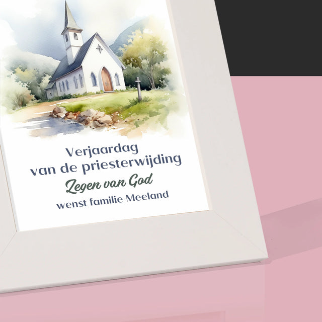 Naam En Handtekening : Verjaardag Priesterwijding - Fotokader (Horziontaal)