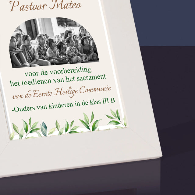 Foto En Handtekening: Bedankt Aan Passtoor, Communnie

 - Fotokader (Horziontaal)