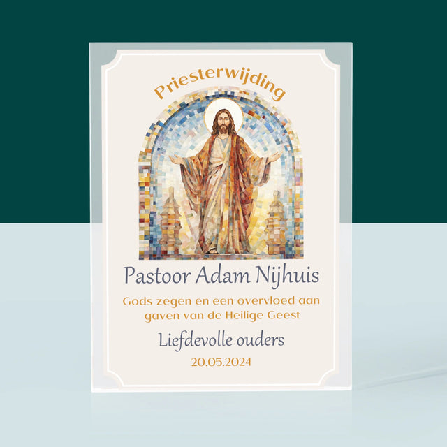 Naam En Handtekening : Priesterwijding - Acryl Blok