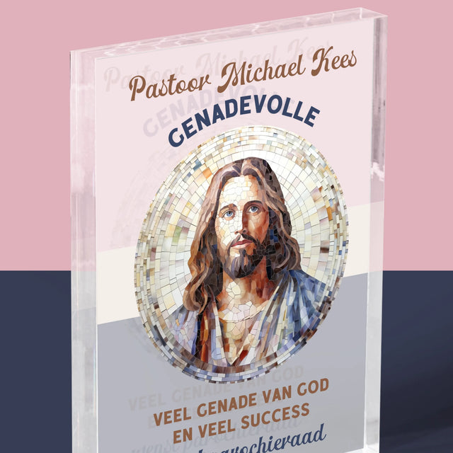 Naam En Handtekening : Genadevolle Priester - Acryl Blok