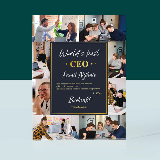 Fotocollage: World’S Best Ceo - Acryl Blok