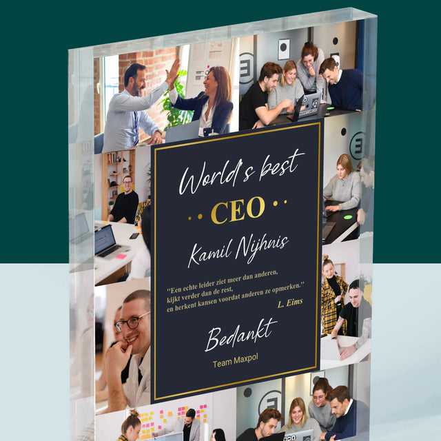 Fotocollage: World’S Best Ceo - Acryl Blok