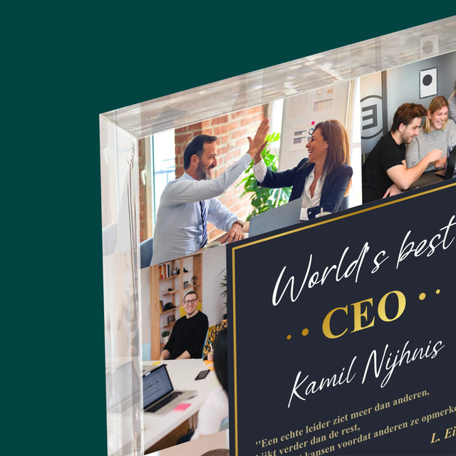 Fotocollage: World’S Best Ceo - Acryl Blok