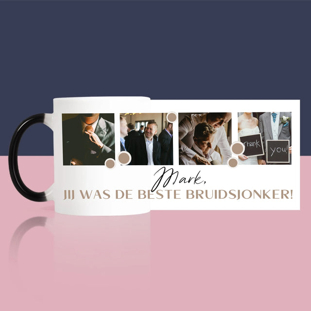 Fotocollage: Bedankt Collage, Bruidsjonker - Mok