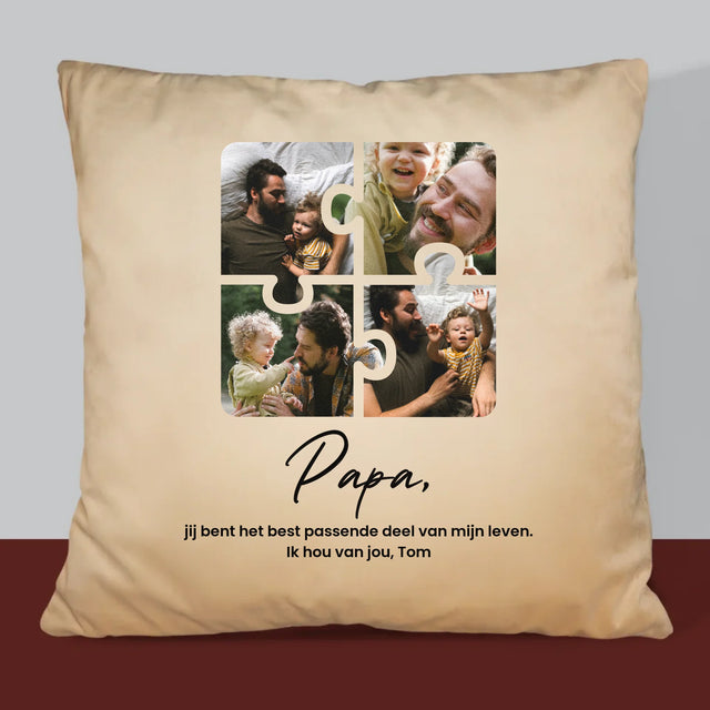 Fotocollage: Fotopuzzel, Papa - Kussen (Foto)