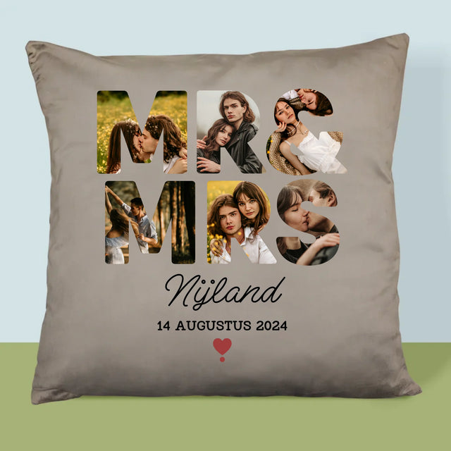 Woord Van Foto'S: Mr&Mrs - Kussen (Foto)