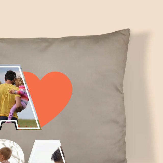 Fotocollage: Papa Is De Beste - Kussen (Foto)