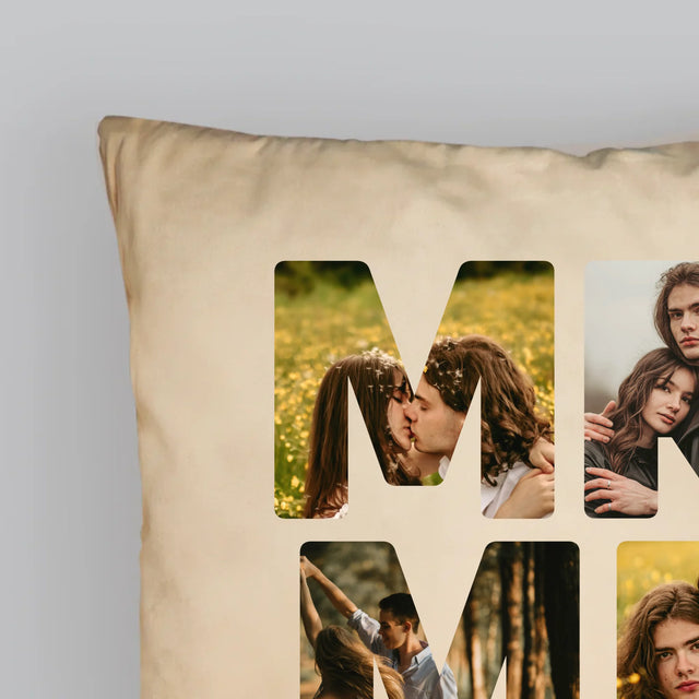 Woord Van Foto'S: Mr&Mrs - Kussen (Foto)