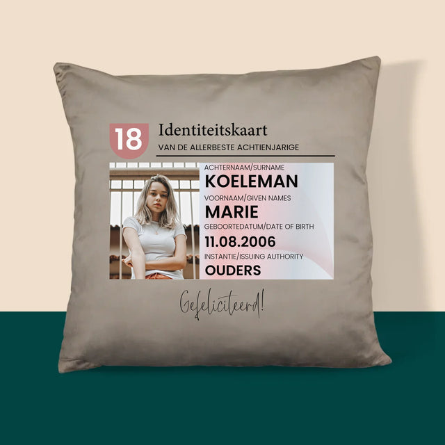 Foto En Handtekening: Identiteitskaart - Kussen (Foto)