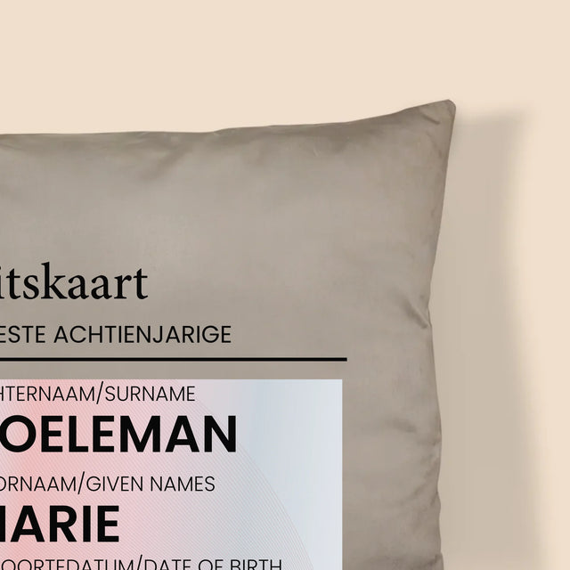 Foto En Handtekening: Identiteitskaart - Kussen (Foto)