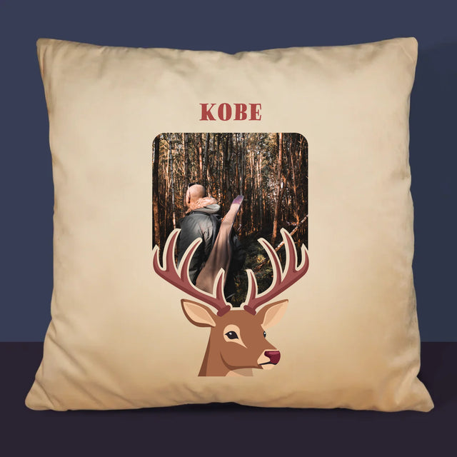 Foto En Handtekening: Hert - Kussen (Foto)