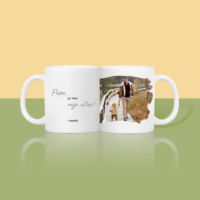 Foto En Handtekening: Kaartje Voor Papa - Mok