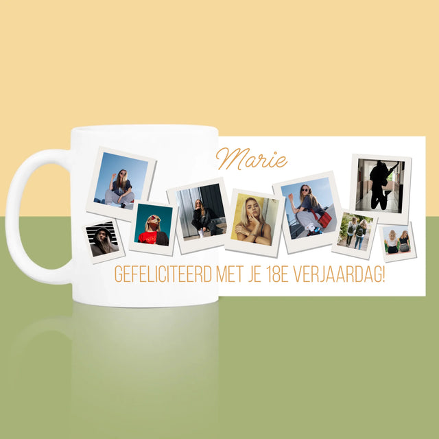 Fotocollage: Verjaardagswensen - Mok