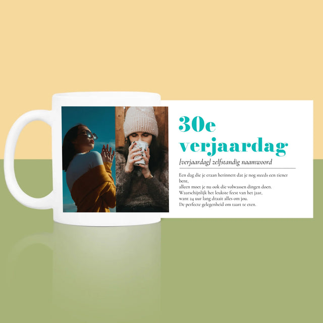 Fotocollage: 30E Verjaardag Definitie - Mok