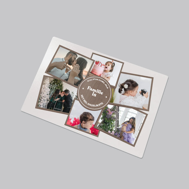 Fotocollage: Familie Is Het Belangrijkste - Bureauonderlegger