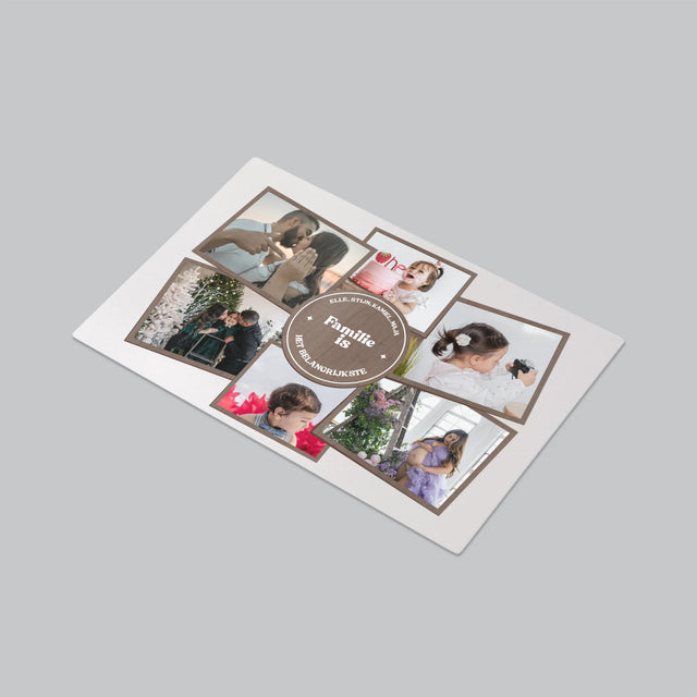 Fotocollage: Familie Is Het Belangrijkste - Bureauonderlegger