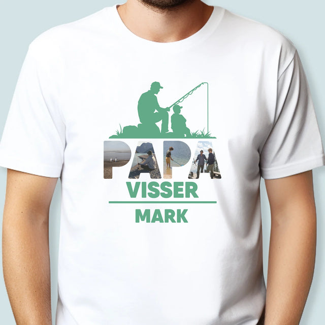 Woord Van Foto'S: Papa Visser - T-Shirt Voor Heren