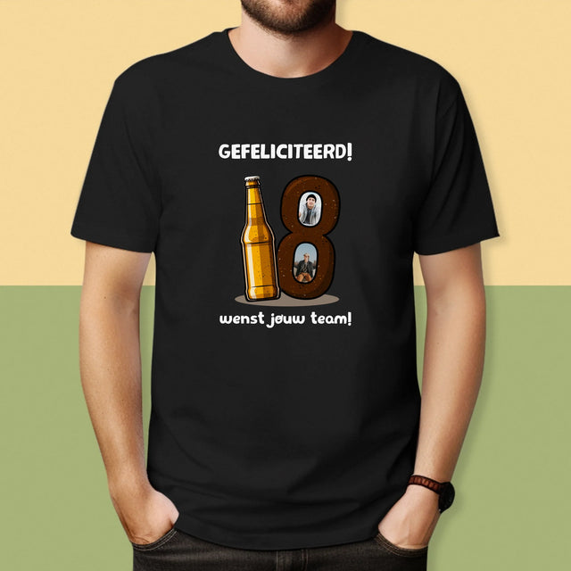 Fotocollage: 18 Pintje - T-Shirt Voor Heren