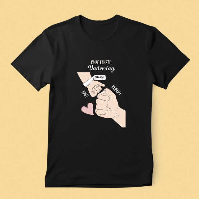 Naam En Handtekening : Eerste Vaderdag Samen - T-Shirt Voor Heren