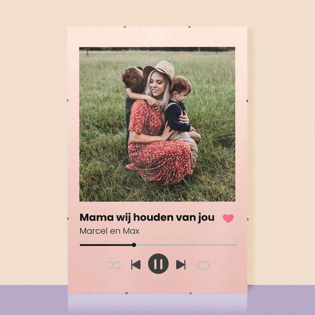 Foto En Handtekening: Mama Wij Houden Van Jou - Poster