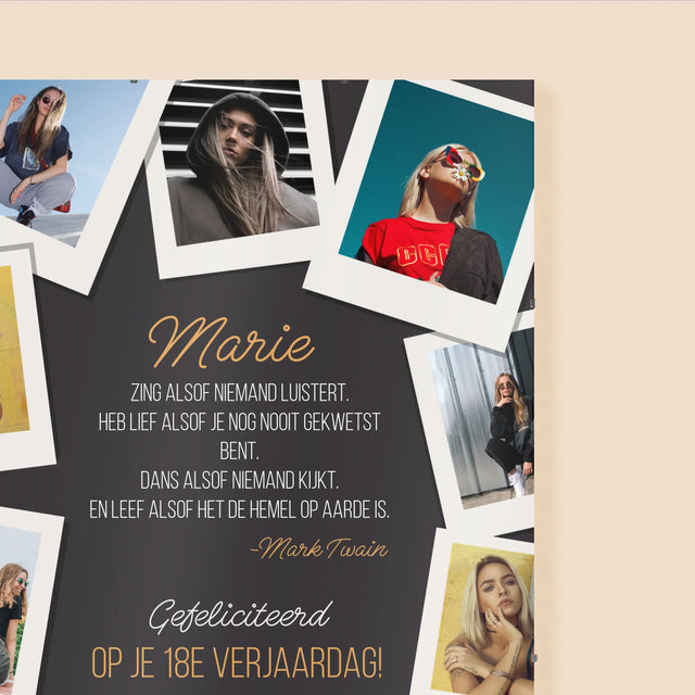 Fotocollage: Verjaardagswensen - Poster