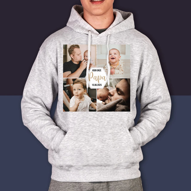 Fotocollage: Voor Onze Papa - Herentrui Met Kap