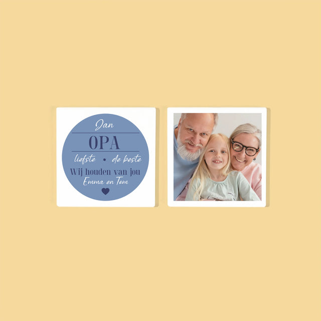 Fotocollage: Lieve Opa - Onderzetter
