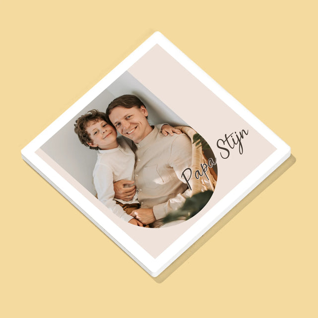Foto En Handtekening: Familie Foto'S - Onderzetter