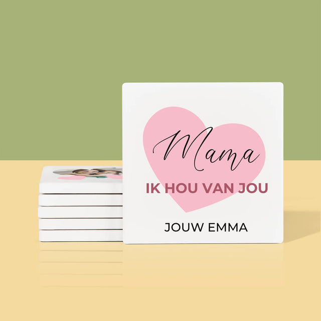 Fotocollage: Mama - Onderzetter