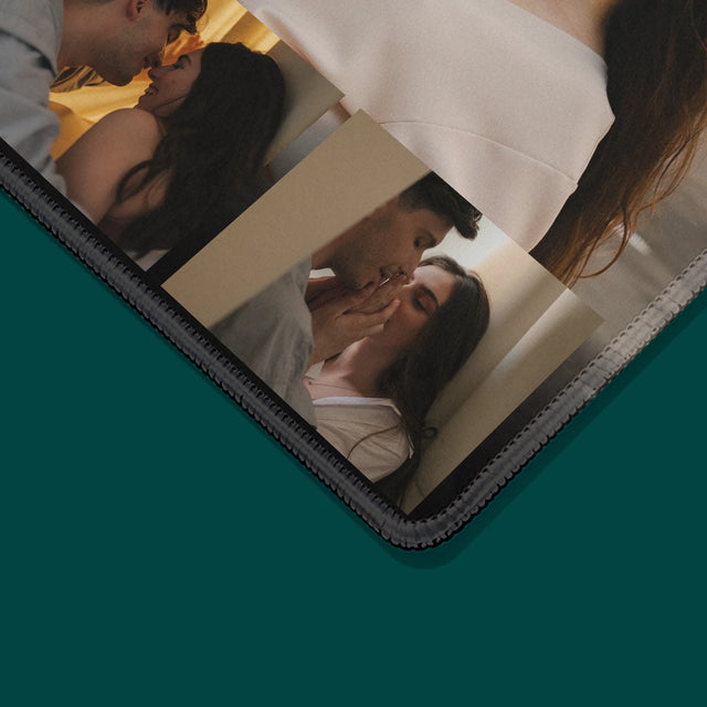 Fotocollage: Liefdesverhaal - Bureauonderlegger