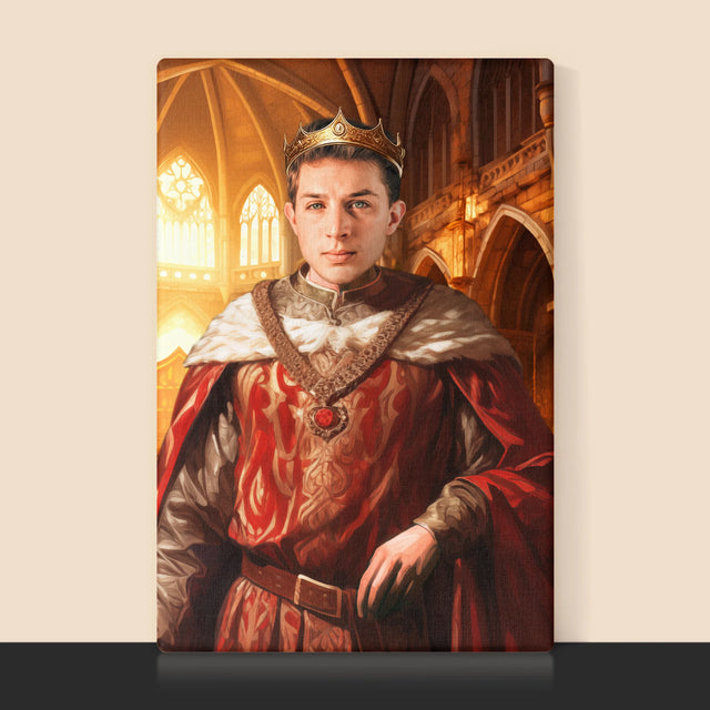 Koninklijk Portret: Koning - Afdruk Met Frame 30X40 (Verticaal)