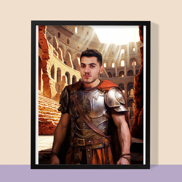 Koninklijk Portret: Gladiator - Afdruk Met Frame 30X40 (Verticaal)