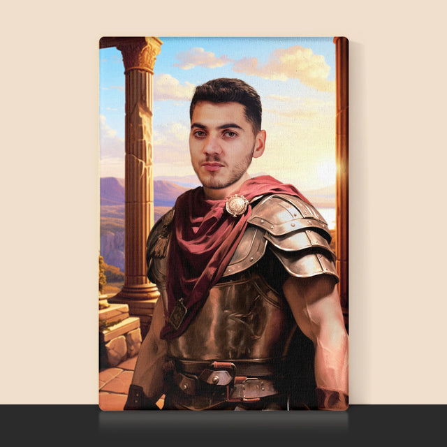 Koninklijk Portret: Strijder - Afdruk Met Frame 30X40 (Verticaal)