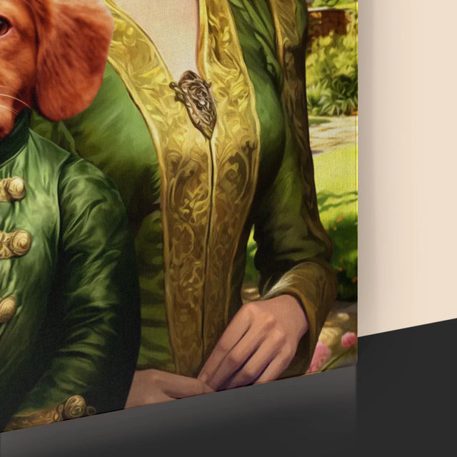 Koninklijk Portret: Dame Tijdens Wandeling - Afdruk Met Frame 30X40 (Verticaal)