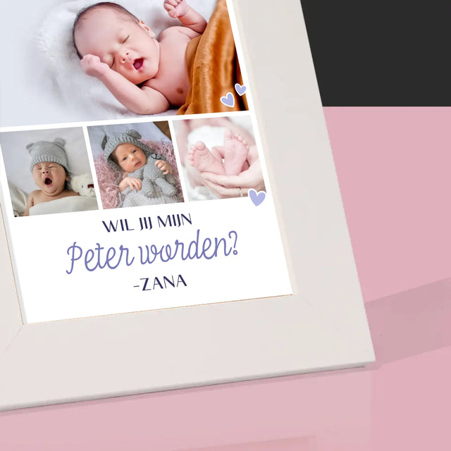 Fotocollage: Wil Jij Mijn Peter Worden - Fotokader (Horziontaal)