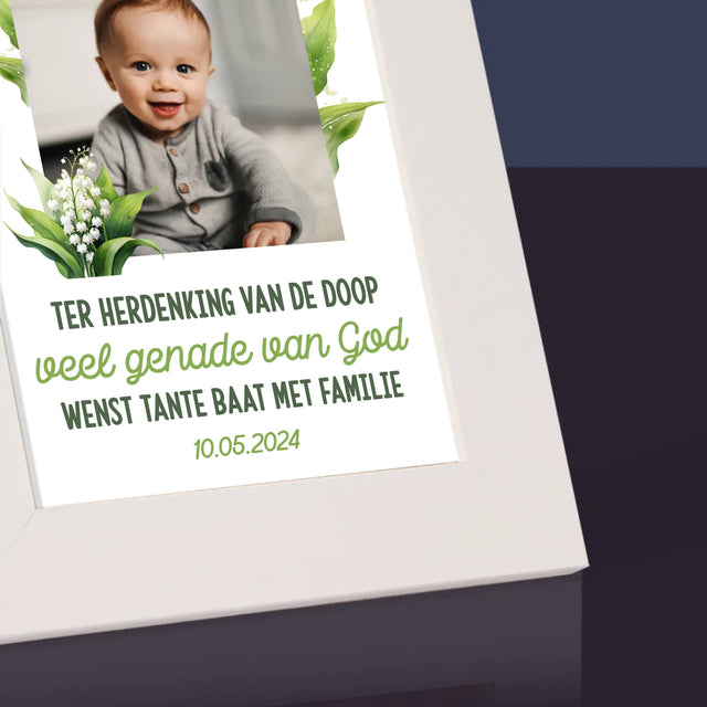 Foto En Handtekening: Ter Herdenking Van De Doop, Lelietje-Van-Dalen - Fotokader (Horziontaal)