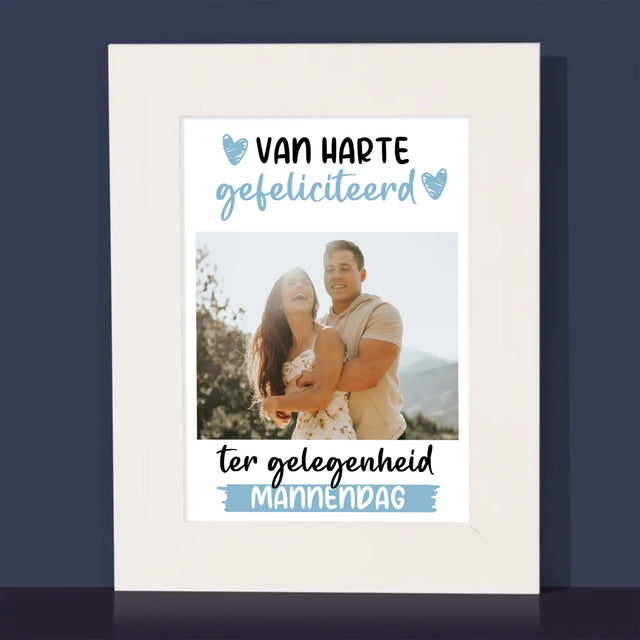 Foto En Handtekening: Wensen Voor Mannendag - Fotokader (Horziontaal)
