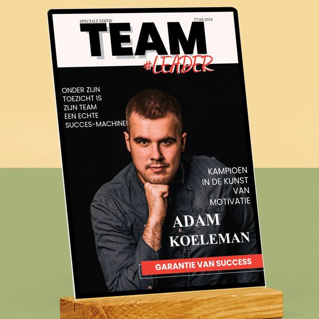 Omslag Van Tijdschrift: Team Leader - Afdruk Op Acrylglas (Verticaal)