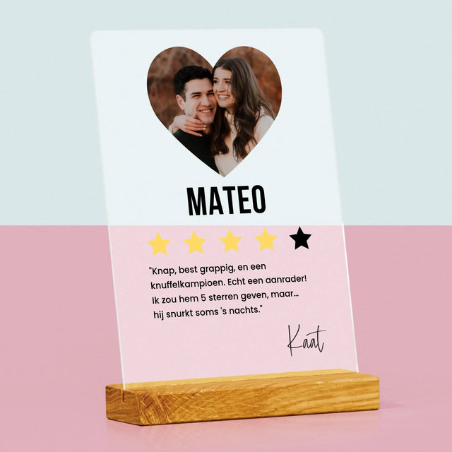 Foto En Handtekening: De Beste Vriendje, Aanrader - Afdruk Op Acrylglas (Verticaal)