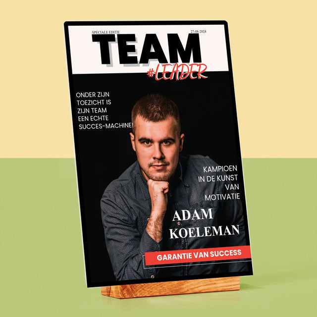 Omslag Van Tijdschrift: Team Leader - Afdruk Op Acrylglas (Verticaal)