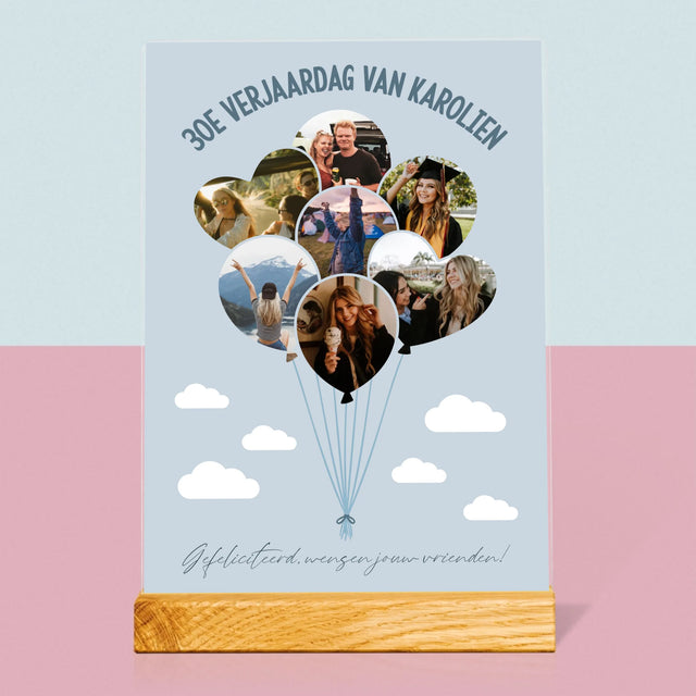 Vorm Van Foto'S: 30E Verjaardag Balonnen - Afdruk Op Acrylglas (Verticaal)