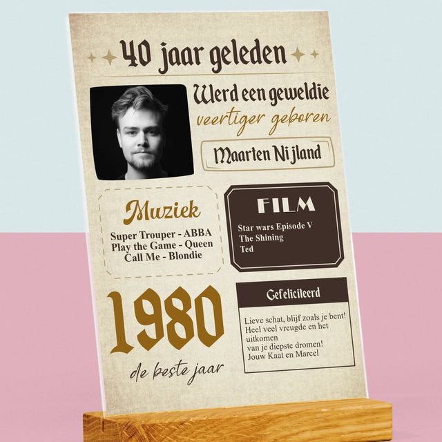 Omslag Van Tijdschrift: 40 Jaar Geleden - Afdruk Op Acrylglas (Verticaal)