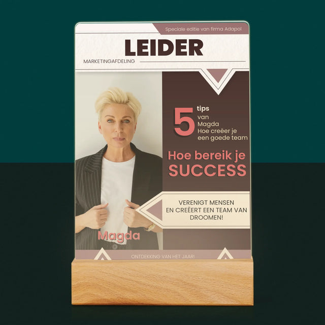 Omslag Van Tijdschrift: Leider - Afdruk Op Acrylglas (Verticaal)