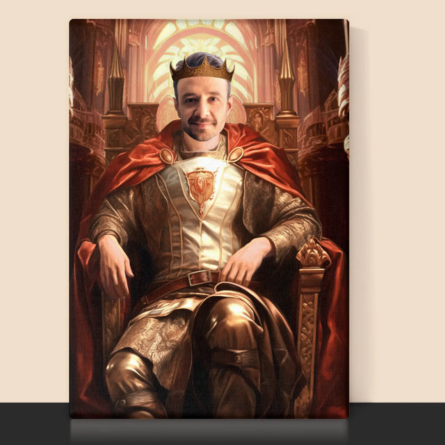 Koninklijk Portret: Koninklijke Troon - Afdruk Met Frame 30X40 (Verticaal)