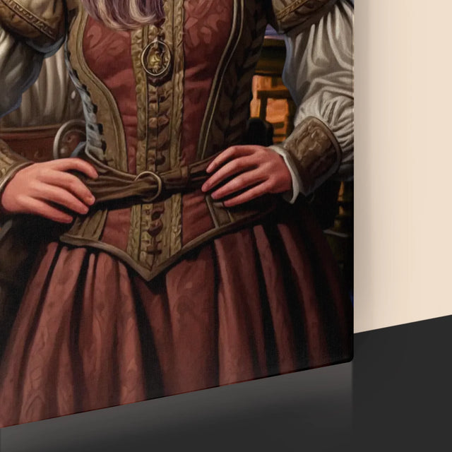 Koninklijk Portret: Aristocratische Koppel - Afdruk Met Frame 30X40 (Verticaal)