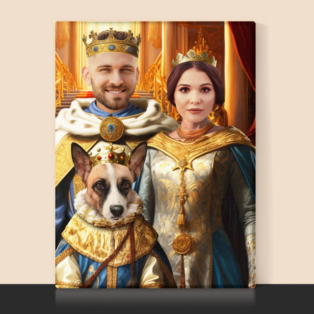 Koninklijk Portret: Heersers Met Huisdier - Afdruk Met Frame 30X40 (Verticaal)