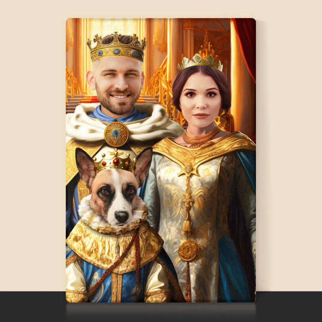Koninklijk Portret: Heersers Met Huisdier - Afdruk Met Frame 30X40 (Verticaal)