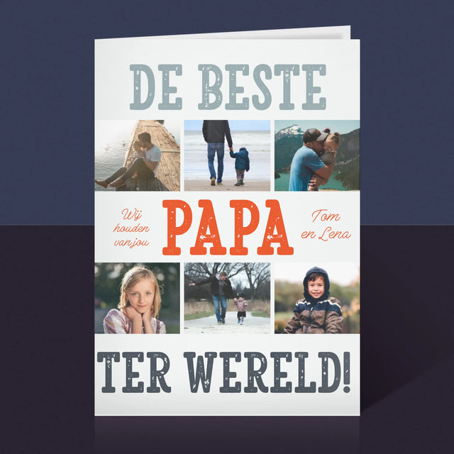 Fotocollage: De Beste Papa Ter Wereld, Foto'S - Wenskaart