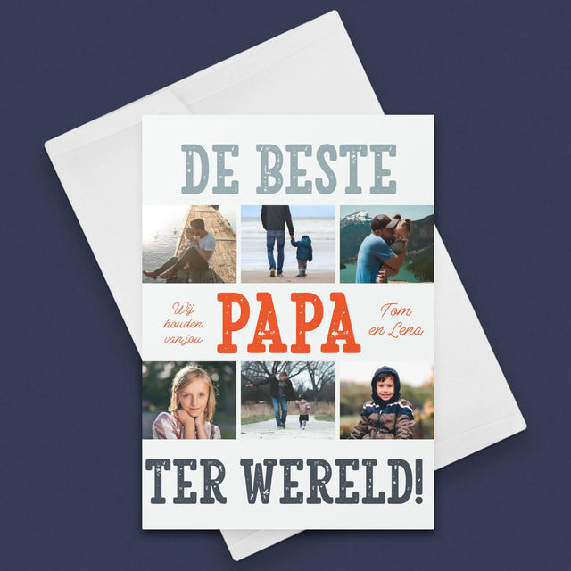 Fotocollage: De Beste Papa Ter Wereld, Foto'S - Wenskaart