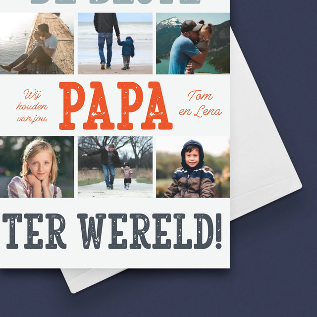 Fotocollage: De Beste Papa Ter Wereld, Foto'S - Wenskaart